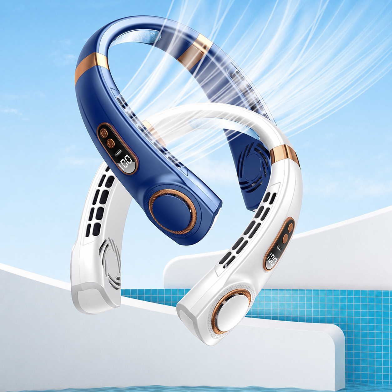 FrostiAir Neck™ – Ventilateur de Cou Rechargeable Mains Libres