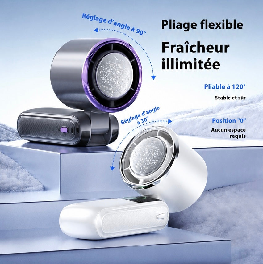 FrostiAir Pro™ – Mini Ventilateur Turbo avec Plaque Fraîcheur